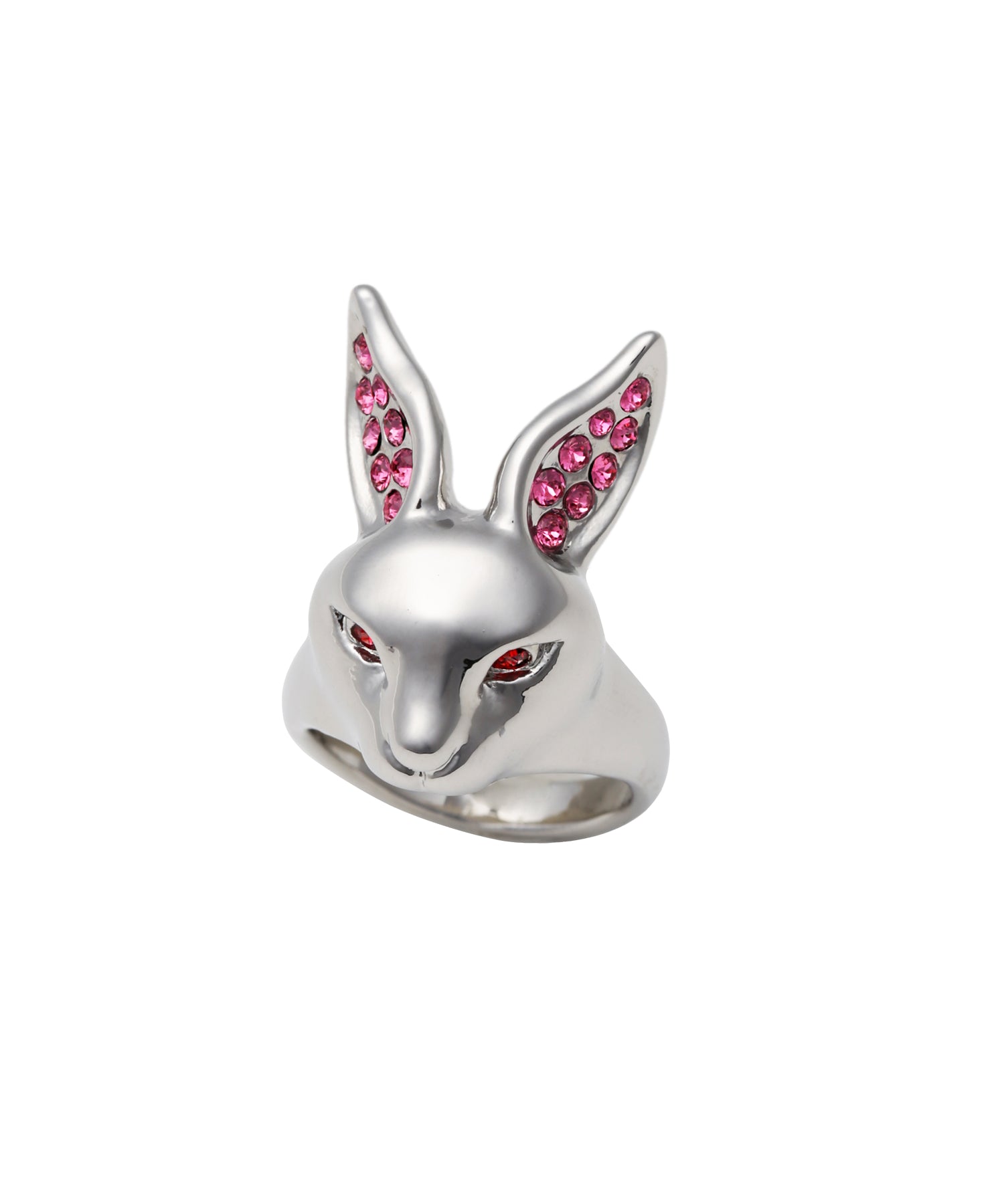 #FR2 Crystal Fxxking Rabbit Face Ring[FRA511]