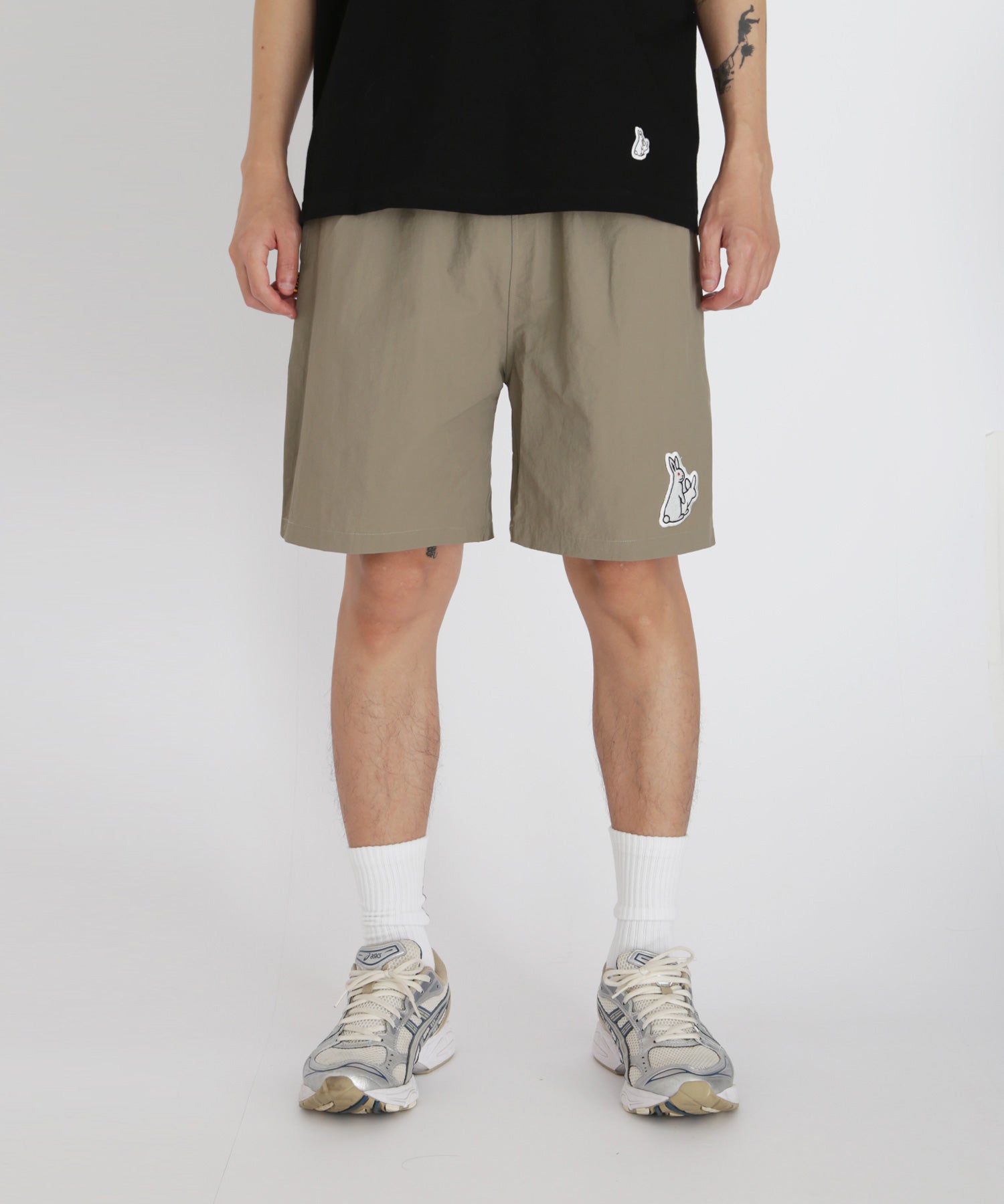 Rabbit Icon Nylon Short Pants