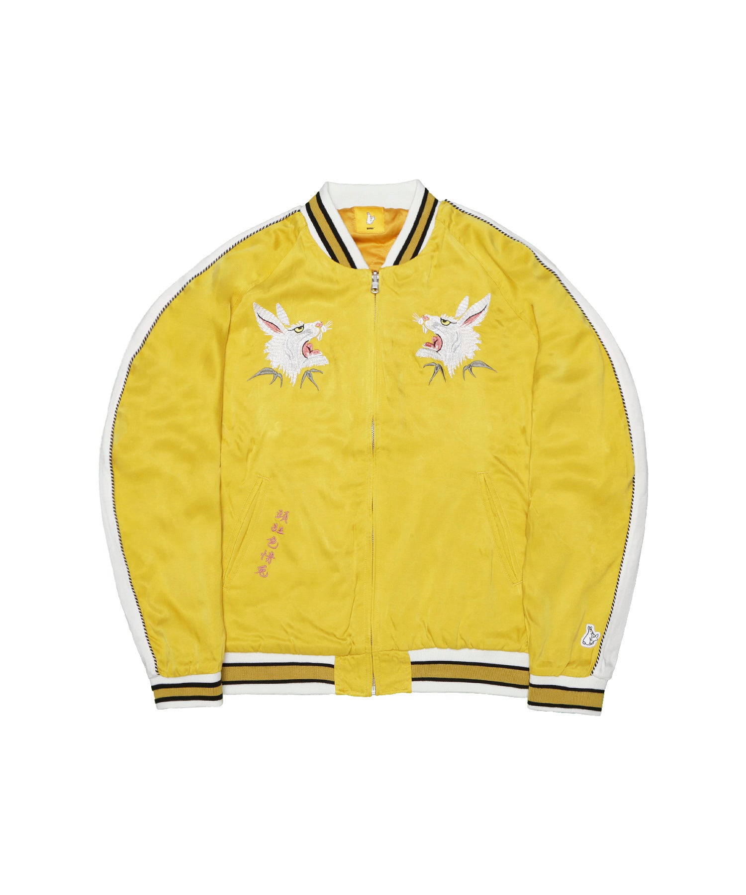 Rabbits Dragon Embroidery Reversible Souvenir Jacket – #FR2