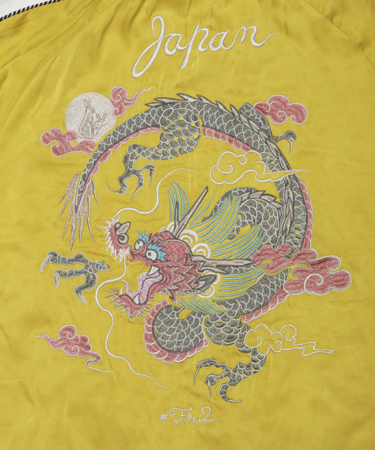 Rabbits Dragon Embroidery Reversible Souvenir Jacket – #FR2
