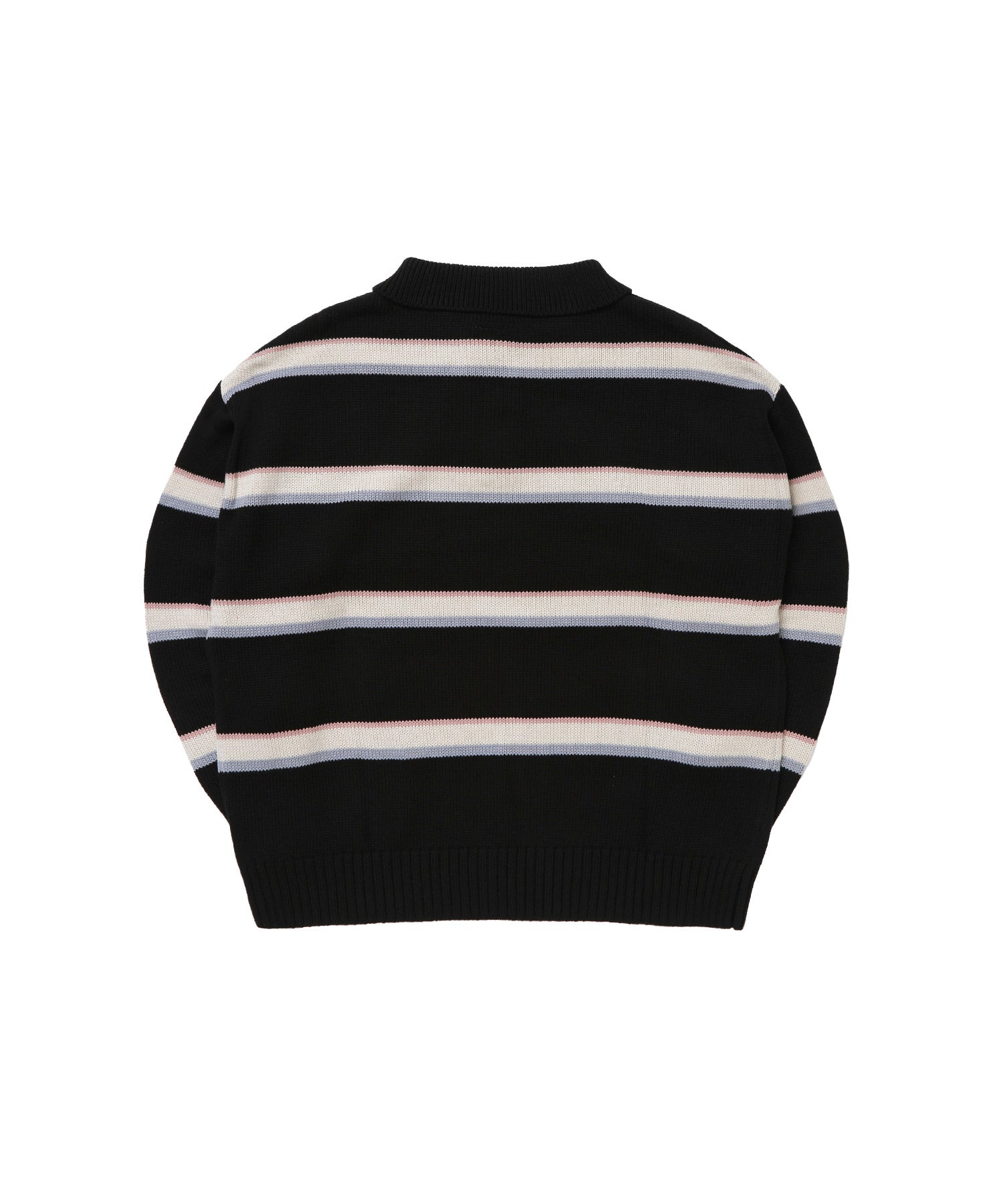 Multi Stripe Knit Longsleeve Polo shirt – #FR2